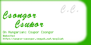 csongor csupor business card